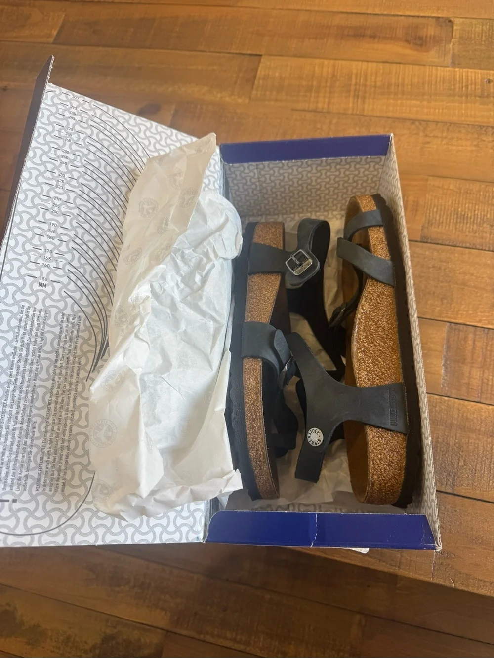 BIRKENSTOCK WOMEN'S TAORMINA SANDAL Black Leather Ankle Strap Size 36 - Picture 6 of 6